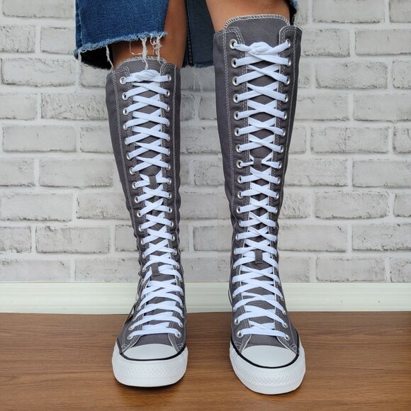 ⭐Converse Chuck Taylor All Star XXHi 5.5 Mens Knee-high Boots Shoes Gray A12319C - Picture 7 of 9